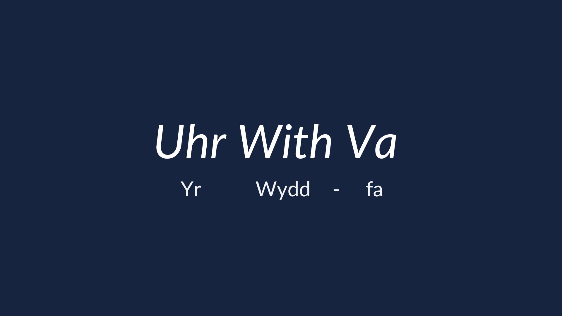 Graphic showing how to pronounce Yr Wyddfa