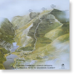 Relief Map &#8211; Snowdon Llanberis Path