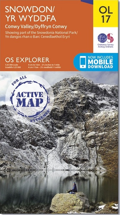OS Explorer OL17 Yr Wyddfa / Snowdon (Active Map)