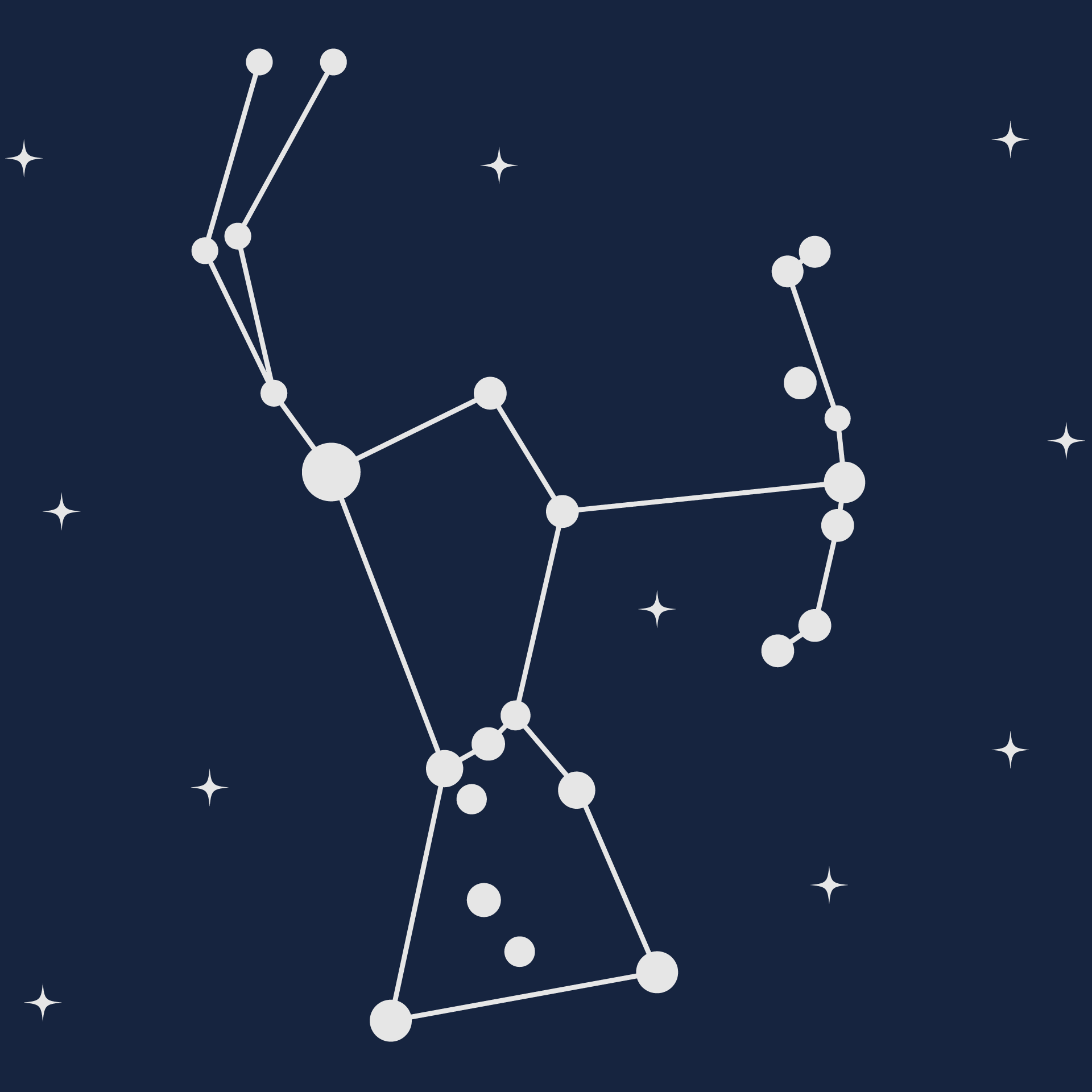 Illustration of the Orion constellation