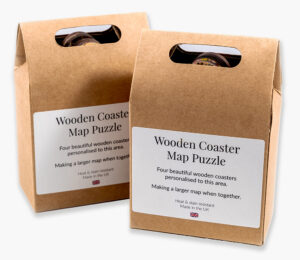 Wooden Coaster Map Puzzle